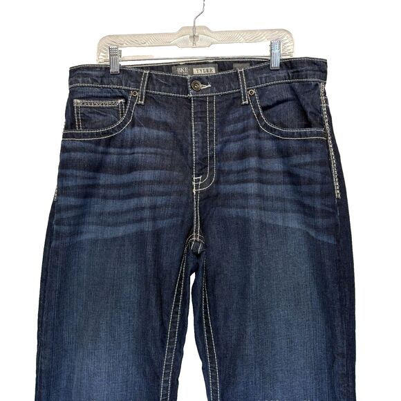 BKE Men's Bootcut Jeans - Dark Blue - Picture 2 of 8